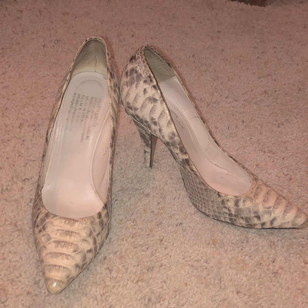 Pedro Garcia Real Snake Skin Stilettos